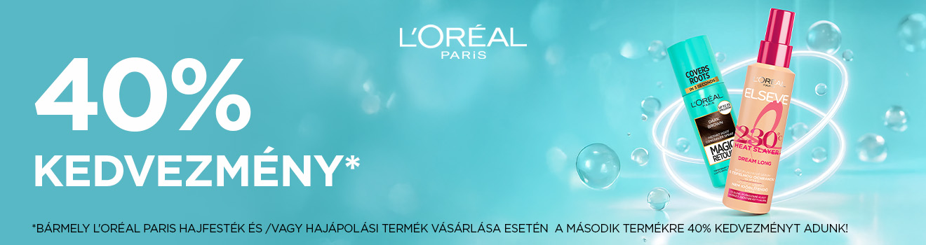 L'Oréal Paris hajfesték, hajápolás 2. 40% 2026.08.