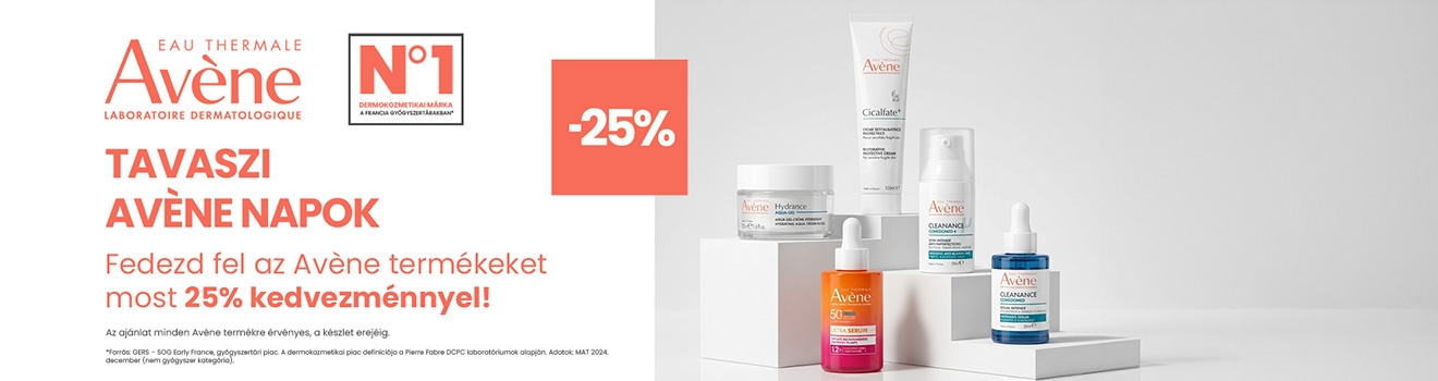 AVÉNE 25% kedvezmény 2026.04.
