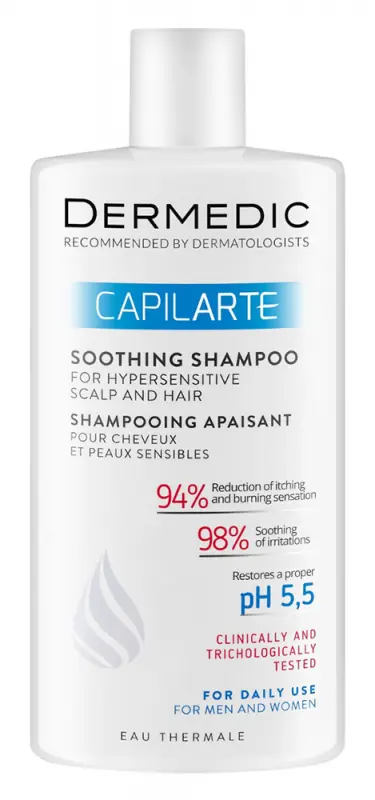 DERMEDIC Capilarte Fejbőr nyugtató sampon érzékeny, irritált fejbőrre 300 ml DERMEDIC Capilarte Fejbőr nyugtató sampon érzékeny, irritált fejbőrre 300 ml