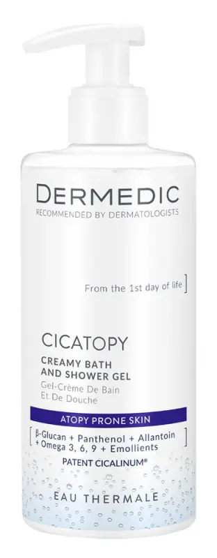 DERMEDIC Cicatopy Krémes fürdető és tusfürdő - A SZÜLETÉS ELSŐ NAPJÁTÓL 300 ml DERMEDIC Cicatopy Krémes fürdető és tusfürdő - A SZÜLETÉS ELSŐ NAPJÁTÓL 300 ml