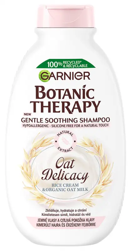 GARNIER Botanic Therapy Oat Delicacy Kíméletesen nyugtató Sampon 400 ml GARNIER Botanic Therapy Oat Delicacy Kíméletesen nyugtató Sampon 400 ml