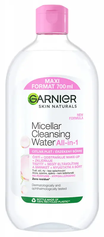 GARNIER Skin Naturals All in One Micellás víz érzékeny bőrre 700 ml GARNIER Skin Naturals All in One Micellás víz érzékeny bőrre 700 ml