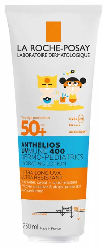 LA ROCHE-POSAY Anthelios UVMUNE 400 Dermo-Pediatrics Hidratáló napvédő tej SPF 50+ gyermekeknek 250 ml LA ROCHE-POSAY Anthelios UVMUNE 400 Dermo-Pediatrics Hidratáló napvédő tej SPF 50+ gyermekeknek 250 ml