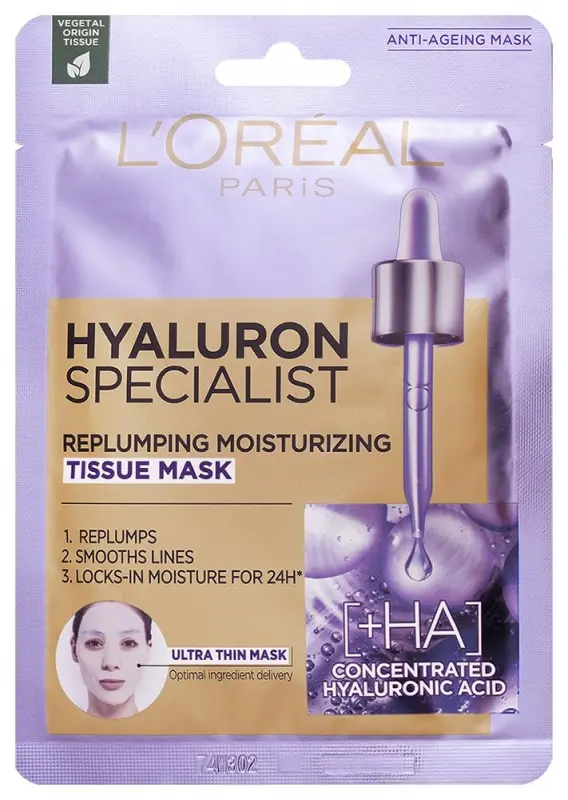 L'ORÉAL PARIS Age Expert Hyaluron Specialist Tissue maszk 30 g L'ORÉAL PARIS Age Expert Hyaluron Specialist Tissue maszk 30 g