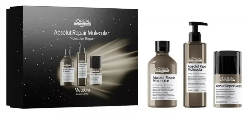 L'ORÉAL PROFESSIONNEL Absolut Repair Molecular TRIO Limitált kiadású Ajándékcsomag (300+250+50 ml) L'ORÉAL PROFESSIONNEL Absolut Repair Molecular TRIO Limitált kiadású Ajándékcsomag (300+250+50 ml)