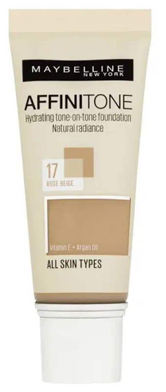 MAYBELLINE Affinitone hidratáló alapozó, 17 Rose Beige (30 ml) MAYBELLINE Affinitone hidratáló alapozó, 17 Rose Beige (30 ml)