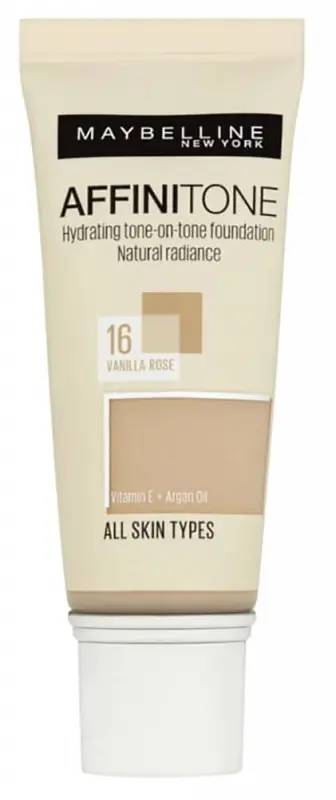 MAYBELLINE Affinitone hidratáló alapozó,16 Vanilla Rose (30 ml) MAYBELLINE Affinitone hidratáló alapozó,16 Vanilla Rose (30 ml)