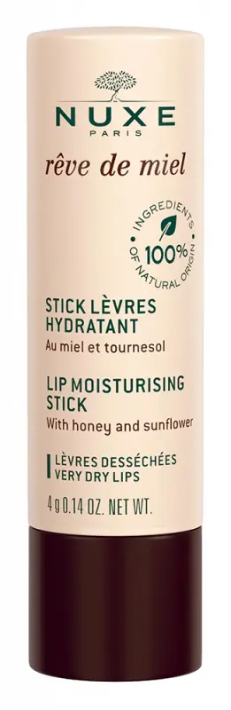 NUXE Reve de Miel Ajakápoló stift - száraz, sérült ajkak 4 g NUXE Reve de Miel Ajakápoló stift - száraz, sérült ajkak 4 g