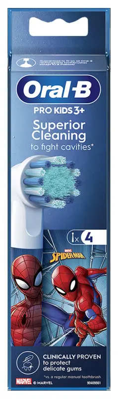 ORAL-B EB10-4 Spiderman Gyerek Pótfej 4 db - X-sörte ORAL-B EB10-4 Spiderman Gyerek Pótfej 4 db - X-sörte