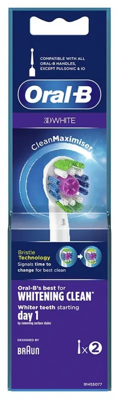 ORAL-B EB18-2 3D White Pótfej 2 db ORAL-B EB18-2 3D White Pótfej 2 db