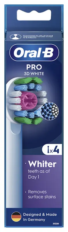 ORAL-B EB18-4 3D White Pótfej 4 db - X-sörte ORAL-B EB18-4 3D White Pótfej 4 db - X-sörte