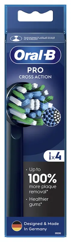 ORAL-B EB50BK-4 Cross Action Pótfej Fekete 4 db - X-sörte ORAL-B EB50BK-4 Cross Action Pótfej Fekete 4 db - X-sörte