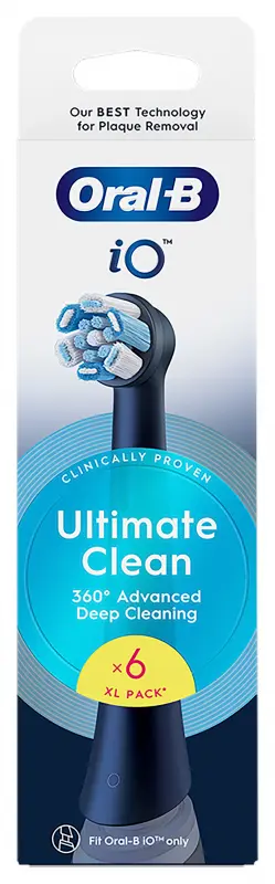 ORAL-B iO Ultimate Clean Pótfej Fekete XL Pack 6 db ORAL-B iO Ultimate Clean Pótfej Fekete XL Pack 6 db
