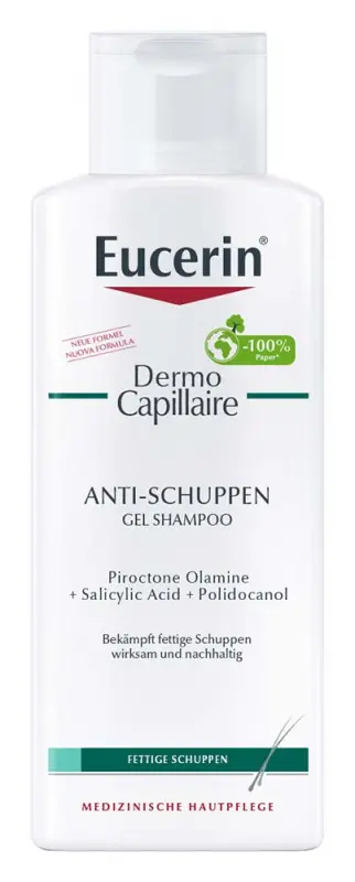 EUCERIN DermoCapillaire Korpásodás elleni sampon zsíros korpára 250 ml EUCERIN DermoCapillaire Korpásodás elleni sampon zsíros korpára 250 ml
