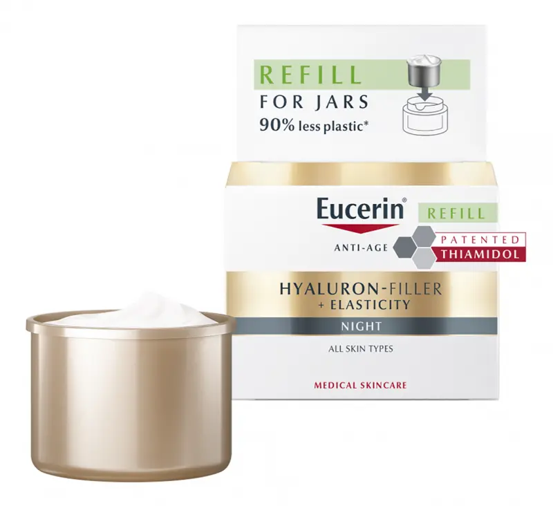 EUCERIN Hyaluron-Filler+Elasticity Bőrtömörséget Regeneráló Éjszakai Arckrém öko-utántöltő 50 ml EUCERIN Hyaluron-Filler+Elasticity Bőrtömörséget Regeneráló Éjszakai Arckrém öko-utántöltő 50 ml