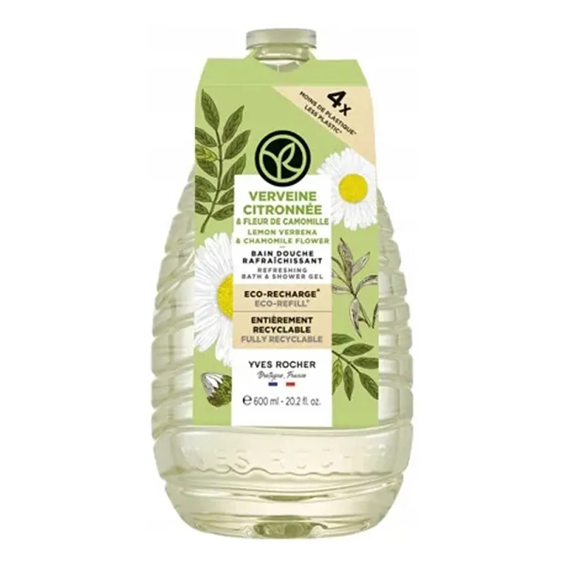 YVES ROCHER Bain De Nature Hab- és tusfürdő Citromverbéna & Kamilla utántöltő 600 ml YVES ROCHER Bain De Nature Hab- és tusfürdő Citromverbéna & Kamilla utántöltő 600 ml